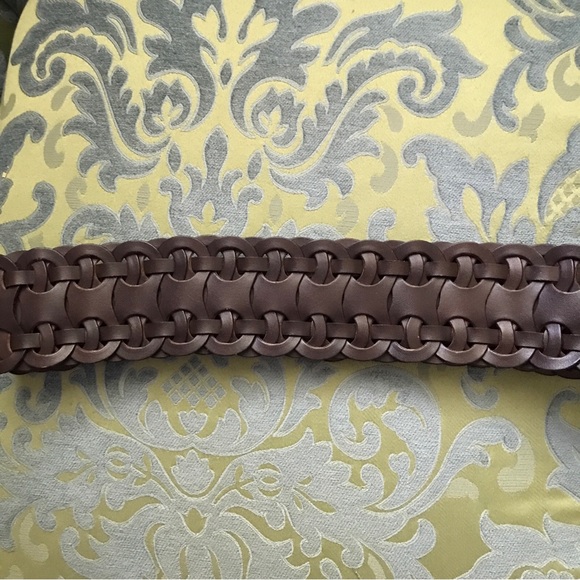 Festival leather  Brown Woven Belt - Picture 5 of 6